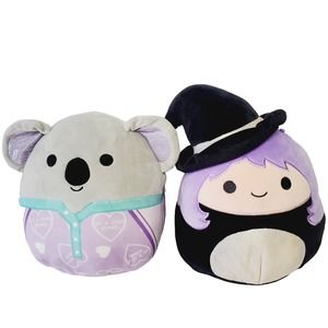 NWOT-Squishmallows Madeleine the Witch & Kirk the Koala. KellyToy. Soft Squishy